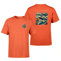 Thumbnail for VINTAGE G4280 - The Glassy Water Warning - Double-Side T-Shirt design on orange double side t shirt
