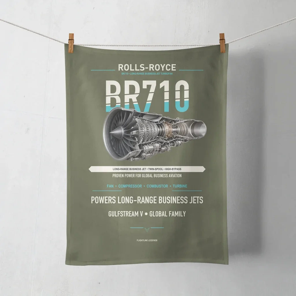 BR710 design on green army towel
