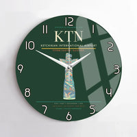Thumbnail for Ketchikan International Airport (KTN) design on dark green no frame wall clock