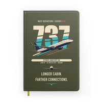 Thumbnail for Boeing 737-900ER design on green army notebook