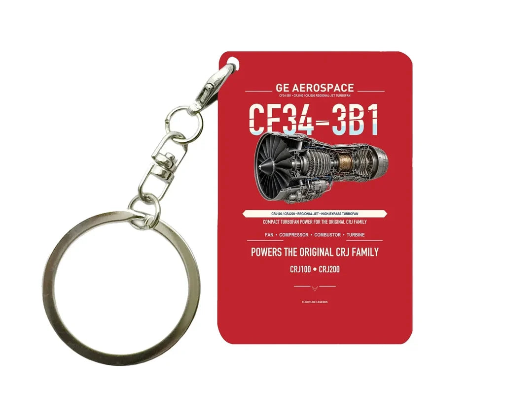 CF34-3B1 Key Chain design on red key chain