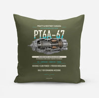 Thumbnail for PT6A-67 design on green army pillow