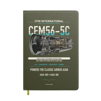 Thumbnail for CFM56-5C design on green army notebook