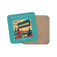Thumbnail for The Flight Board Flutter - Designed Coasters design on turquoise 1-piece