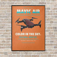 Thumbnail for DJI Mavic Air vertical canvas print - framed - orange background