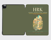Thumbnail for Kharkiv International Airport (HRK) design on green army ipad tablet case