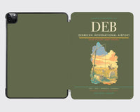 Thumbnail for Debrecen International Airport (DEB) design on green army ipad tablet case