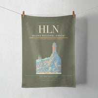 Thumbnail for Helena Regional Airport (HLN) design on green army towel