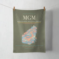 Thumbnail for Montgomery Regional Airport (MGM) design on green army towel