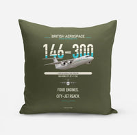 Thumbnail for BAe 146-300 design on green army pillow
