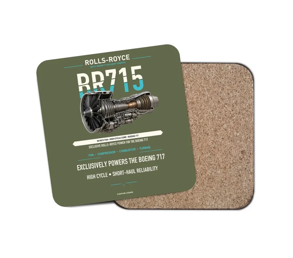 BR715 design on green army 1 piece coaster