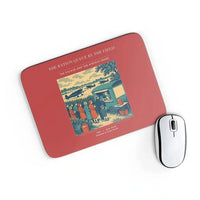 Thumbnail for VINTAGE G4522 - The Ration Queue By The Field - Designed Mouse Pads design on red rectangle