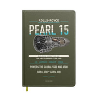 Thumbnail for PEARL 15 design on green army notebook