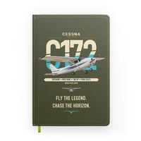 Thumbnail for Cessna 172 Skyhawk design on green army notebook