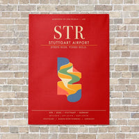 Thumbnail for Stuttgart Airport STR - Canvas Framed - Red