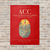 Thumbnail for Accra International Airport ACC - Canvas Framed - Red