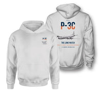 Thumbnail for P-3C Orion design on white double-side hoodie, double-side print