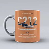 Thumbnail for C-212-300 Aviocar Mug design on orange casa