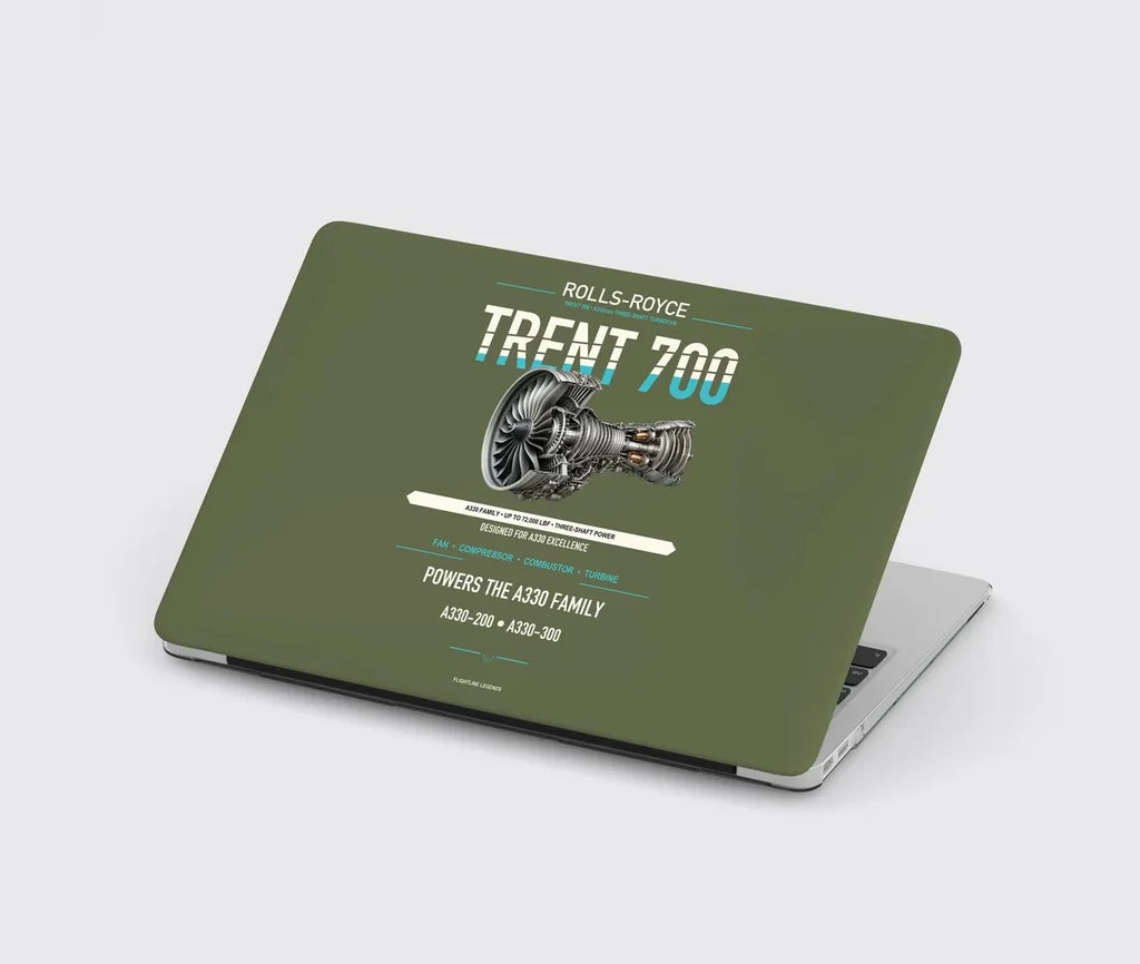 TRENT 700 design on green army MacBook case