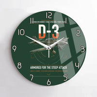 Thumbnail for Junkers Ju 87D-3 design on dark green no frame wall clock