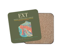 Thumbnail for Exeter International Airport (EXT) design on green army 1 piece coaster