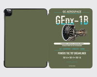 Thumbnail for GEnx-1B design on green army ipad tablet case
