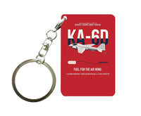 Thumbnail for KA-6D Intruder design on red designed key chain, double-side print