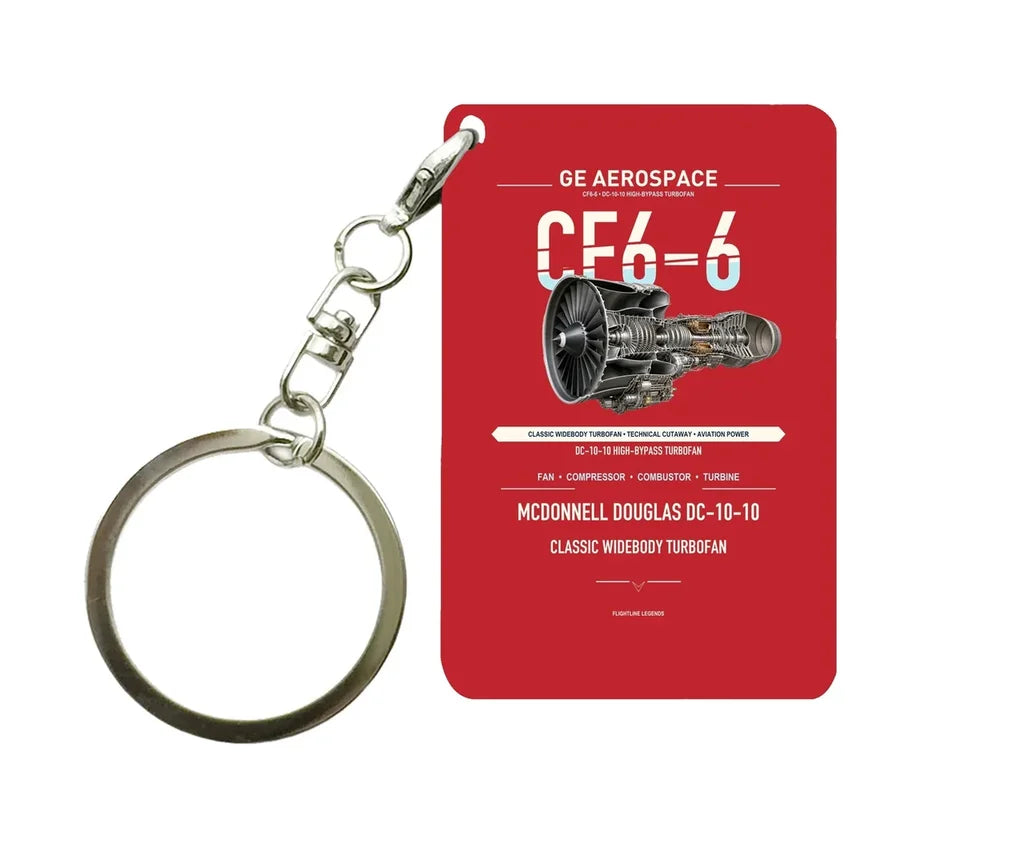 CF6-6 Key Chain design on red key chain