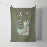 Thumbnail for Aeroparque Jorge Newbery (AEP) design on green army towel