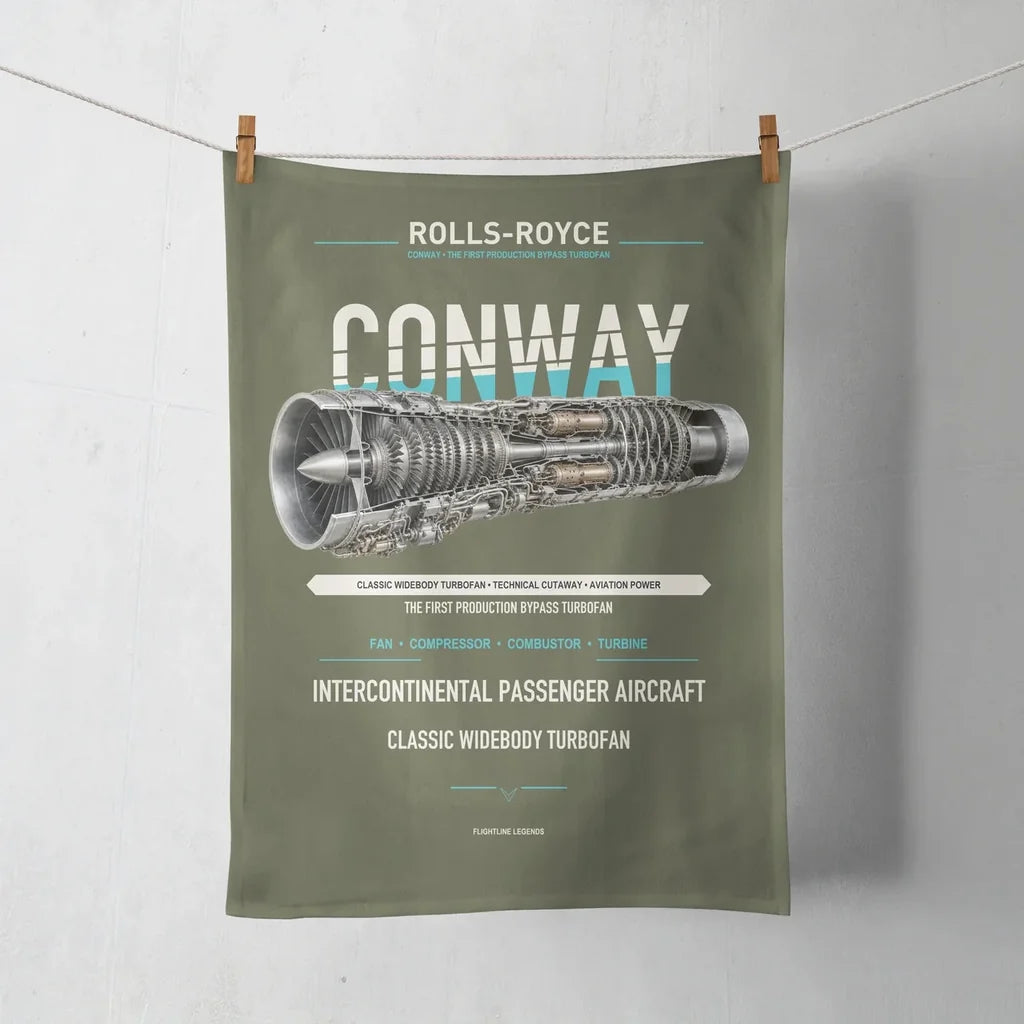 CONWAY design on green army towel