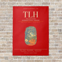 Thumbnail for Tallahassee International Airport TLH - Canvas Framed - Red