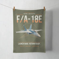Thumbnail for F-A-18E Super Hornet design on green army towel