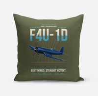 Thumbnail for F4U-1D Corsair design on green army pillow