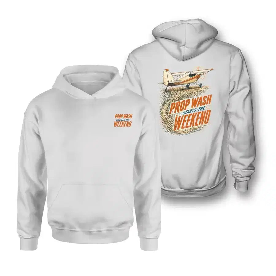 SIGNAL 647 - Prop Wash Starts The Weekend - Double-Side Hoodie design on white double side hoodie