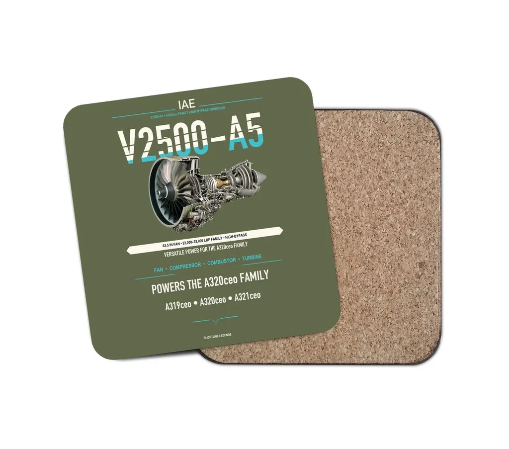 V2500-A5 design on green army 1 piece coaster