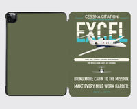 Thumbnail for Cessna Citation Excel design on green army ipad tablet case