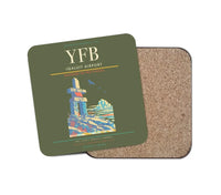 Thumbnail for Iqaluit Airport (YFB) design on green army 1 piece coaster