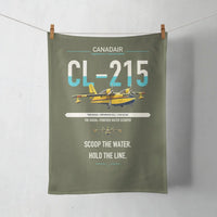 Thumbnail for Canadair CL-215 design on green army towel