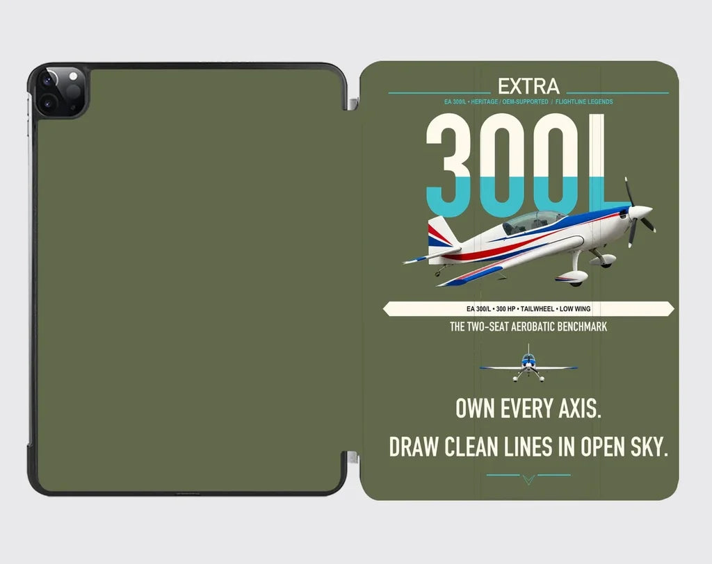 Extra 300L design on green army ipad tablet case