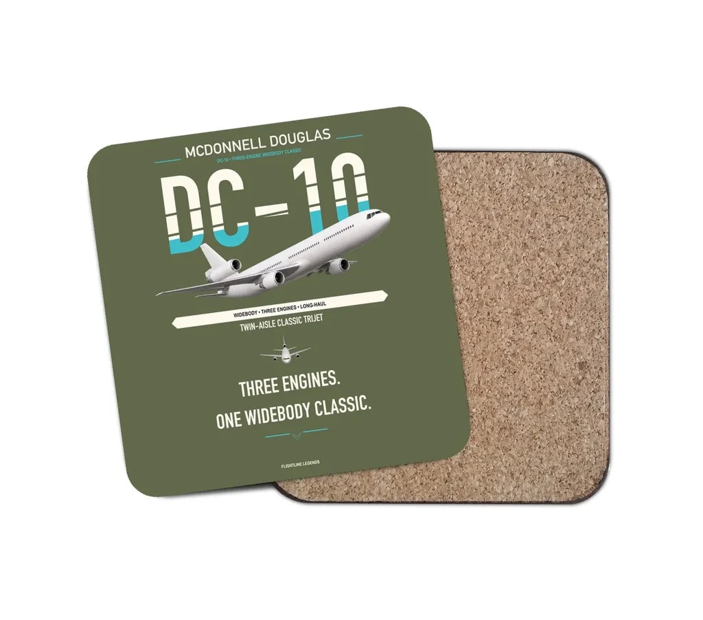 McDonnell Douglas DC-10 design on green army 1 piece coaster