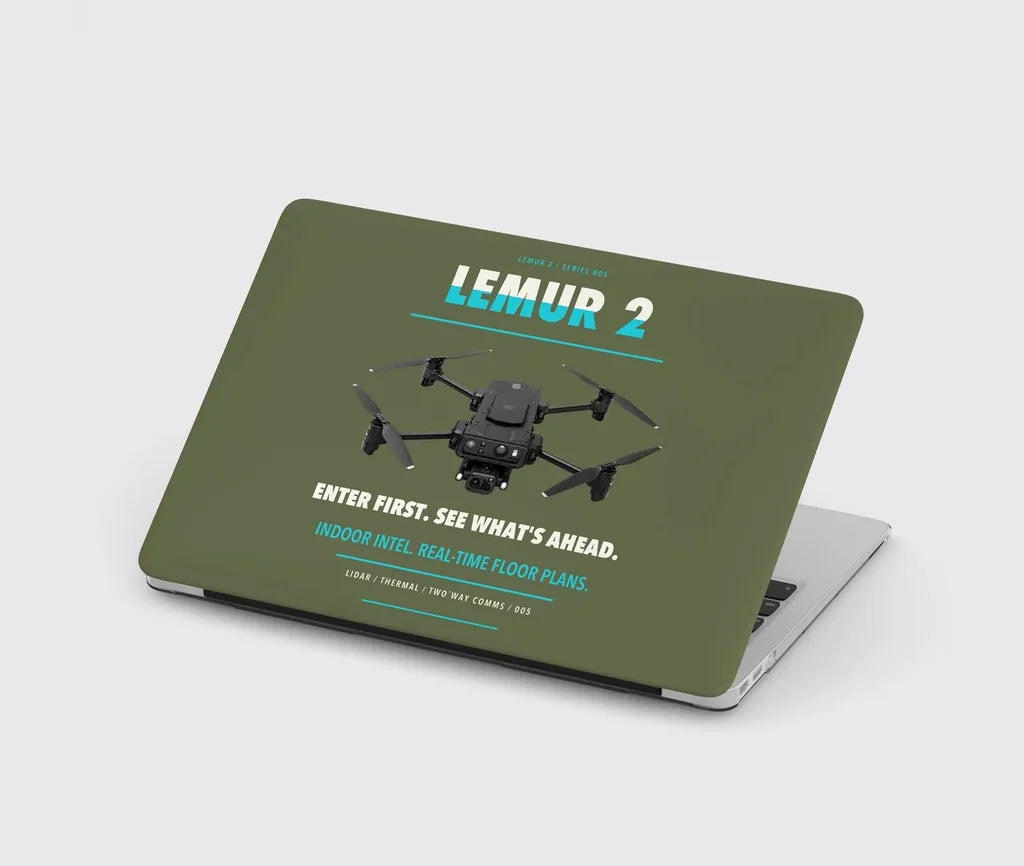 BRINC LEMUR 2 design on green army MacBook case