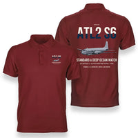 Thumbnail for Atlantique 2 Standard 6 design on red double-side polo t-shirt, double-side print