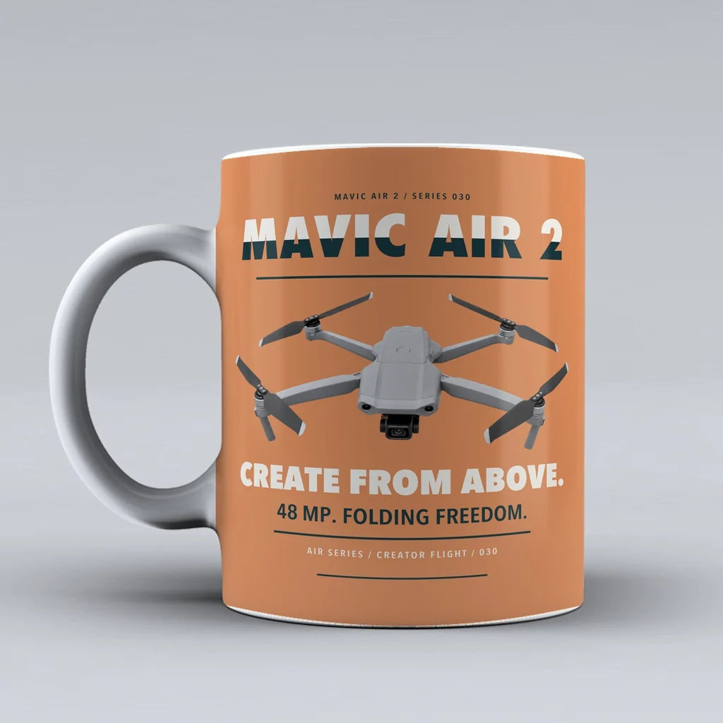 Mavic Air 2 Mug design on orange dji