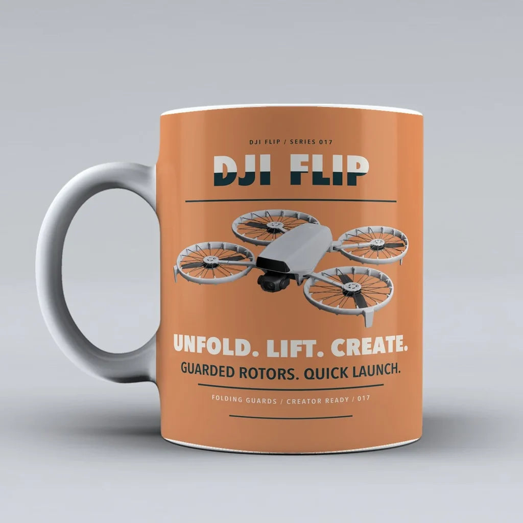 Flip Mug design on orange dji