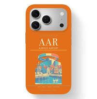 Thumbnail for Aarhus Airport (AAR) design on orange iPhone 17 Pro MagSafe case