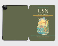 Thumbnail for Ulsan Airport (USN) design on green army ipad tablet case