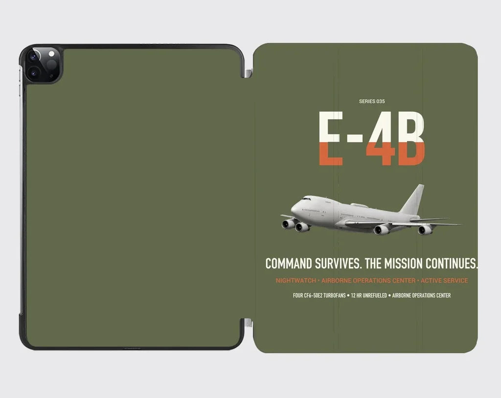 E-4B Nightwatch design on green army ipad tablet case