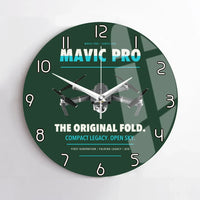 Thumbnail for DJI Mavic Pro design on dark green no frame wall clock