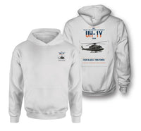Thumbnail for Bell UH-1Y Venom design on white double-side hoodie, double-side print