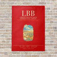 Thumbnail for Lubbock Preston Smith International Airport LBB - Canvas Framed - Red